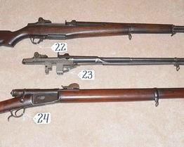 #22 Int. Harvester M-1 Garand 30-06
#24 Waffenfabrick Bern M81
