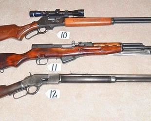 #10 Glenfield Marlin 30A Lever 30/30
#11 Russian SKS 7.62 x 39
#12 Winchester Mdl. 1886 38WCF