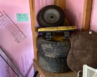 John Deere tractor wheels and seat