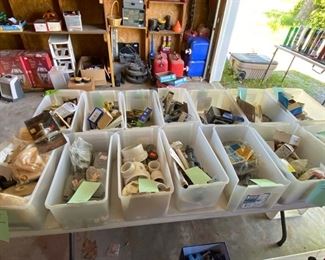 Boxes of assorted tools