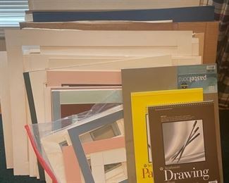 Blank canvases and frames 