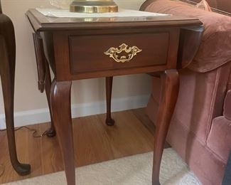 (2) Statton cherry end tables 