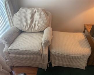 CR Laine chair with ottoman 