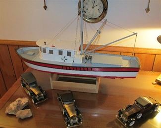 Handmade wooden fishing boat 1930s