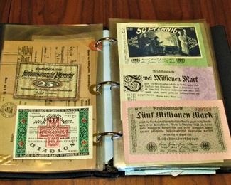 Vintage German currency collection 