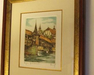 Antique German etchings