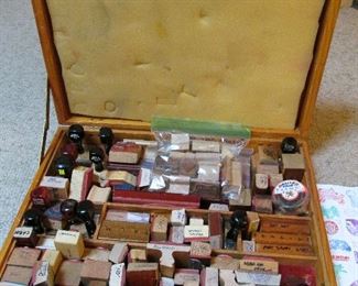 Vintage rubber stamp collection (sold as lot)