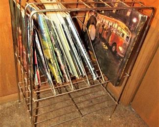 Cool mid-century record rack