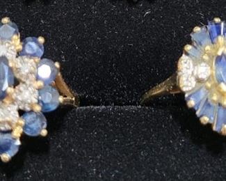 Sapphire, Diamond and 14k Gold Jewelry