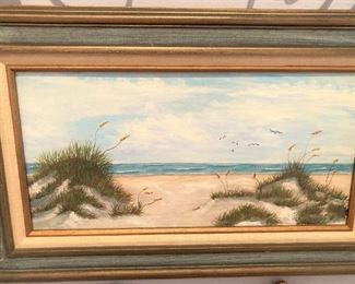 One of several beach art