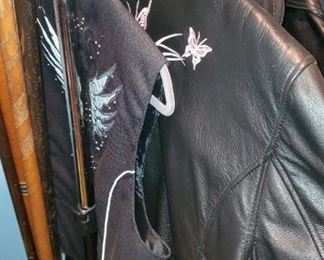 Women's Harley Jacket, Vest and brand new women's chaps