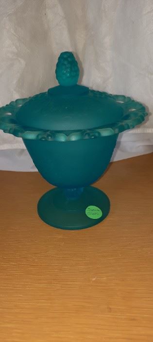 IndianavBlue Glass Candy Dish 