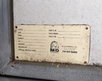 MD Barnmaster Feed Room Tack Room 4 Stall Stable