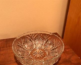 Pressed glass bowl