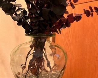 Dried floral arrangement in vase