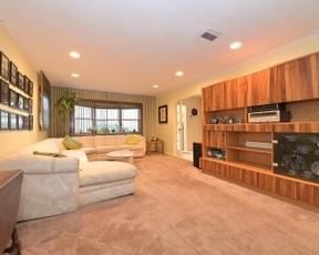 Stunning wrap around couch and Mid century wall unit!