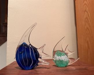 glass fish paperweights