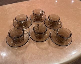 glass coffee/tea set