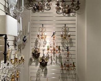 vintage crystal sconces