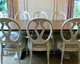 Ethan Allen 
6 Margaux Side Chairs 

Ethan Allen
Cameron Trestle Dining table 
SOLD
