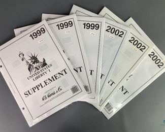 Three (3) 1989 & three (3) 2002 United States Liberty I Supplement pages, unopened.