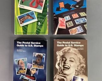 Four (4) The Postal Service Guide to US Stamp books: editions 10,22, 19, and 24.