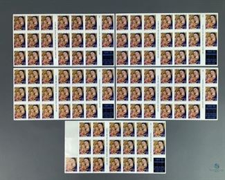 Five blocks with twenty (20) each of 1996 Season's Greetings Madonna and Child MNH stamps, Scott #3176.
