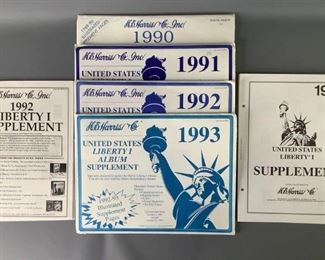 H.E. Harris & Co, 1990 - 1994 United States Liberty Album I Supplements. Specially designed to update the Harris United States Liberty Album.See photos for condition.