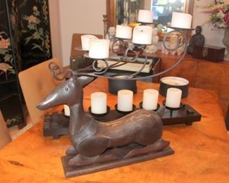Deer Candle Holder, Tabletop Candle Holder
