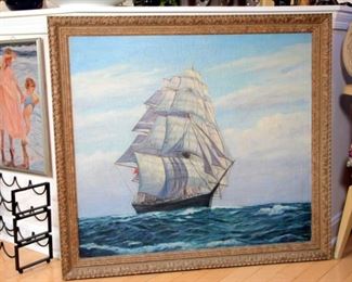 Large Oil on Canvas by A. J. Nichols