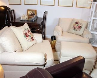 2 Lounge Chairs with Ottoman by Sherrill Furniture