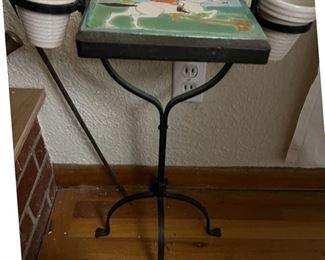 Vintage D&M California Tile top Iron Table