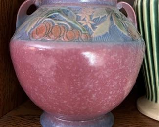 Roseville Pottery Baneda Pattern Two-Handle Vase