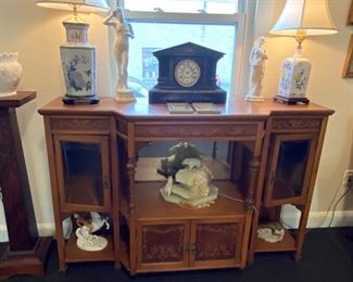Antique inlay display cabinet/etagere.