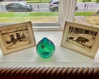 Pair of Olive Fell original and signed