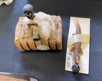 Child on bale of hay is a souvenir from the 1936 Texas Centennial.