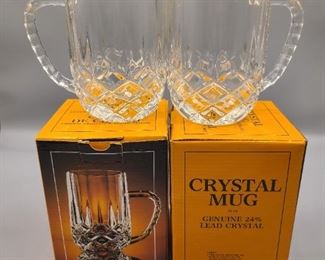 Lead crystal mugs