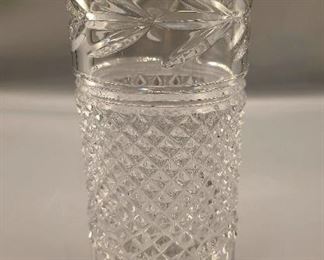 Cut glass vase
