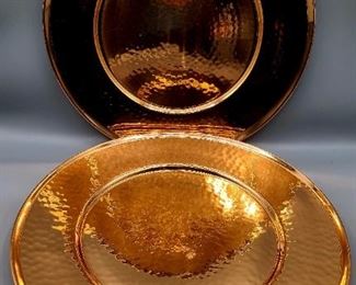 Large size copper charger plates
~ Williams Sonoma ~