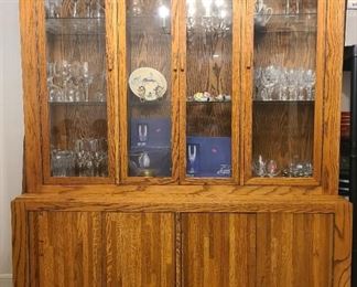 Modern Oak China Cabinet