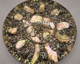 Abalone shell deviled egg trivet