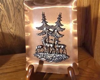 Fasco ~ Germany
"Deer in the woods" bronze on copper 