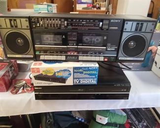● Sony cassette player/"jam box" = *SOLD
▪︎ Apex DVD player