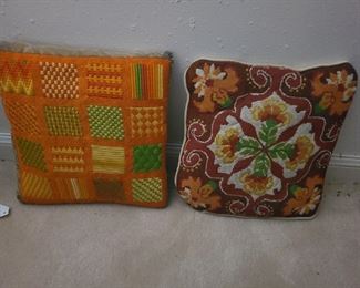 Vintage embroidery pillows