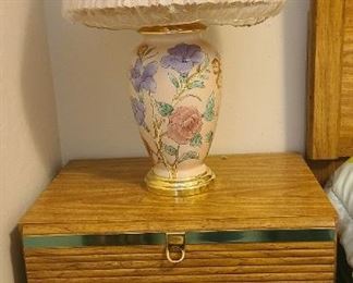 Post modern style bedside table w/2 drawers 