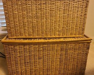 Multi use large attached lid baskets