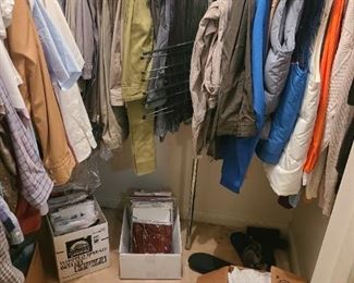 Men's clothes plus brand new in package socks, boxers and t-shirts