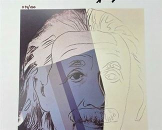 Einstein lithograph by Andy Warhol