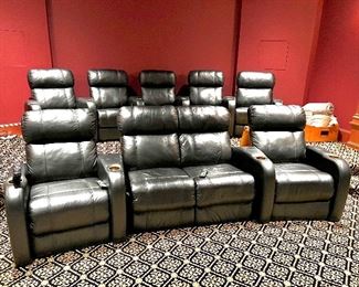 Leather theatre seating