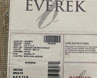 The label for the Multi color rug 